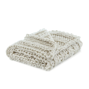 60" X 40" Blush Knitted Polyester Throw Blanket