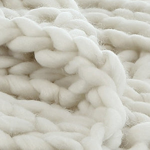 50" X 70" Blush Knitted Polyester Throw Blanket