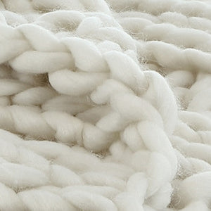 50" X 70" Blush Knitted Polyester Throw Blanket