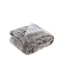 60" X 50" Brown Knitted Acrylic Plush Throw Blanket