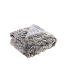 60" X 50" Brown Knitted Acrylic Plush Throw Blanket