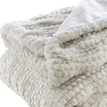 60" X 50" Brown Knitted Acrylic Plush Throw Blanket