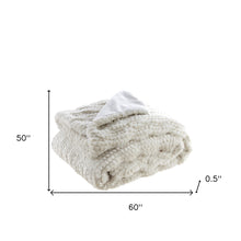 60" X 50" Brown Knitted Acrylic Plush Throw Blanket