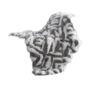 60" X 50" Blush Knitted Acrylic Geometric Throw Blanket