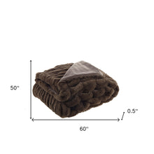 60" X 50" Blush Knitted Polyester Throw Blanket