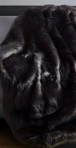 60" X 50" Brown Knitted Acrylic Animal Print Throw Blanket