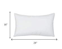 16" X 24" White Lumbar Throw Pillow Insert