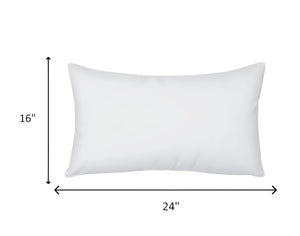 16" X 24" White Lumbar Throw Pillow Insert