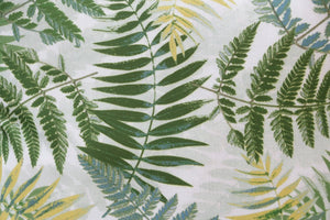 Set of Two 20" Green and Yellow Throw Pillows