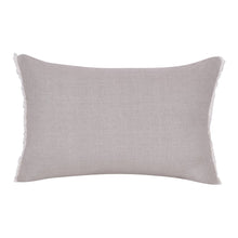 Natural and Ivory Throw Pillow with Embroidery