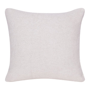 20" X 20" Blue and Off White Braided Cotton Zippered Pillow With Fringe