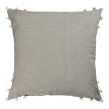 20" Beige and Ivory Throw Pillow with Embroidery