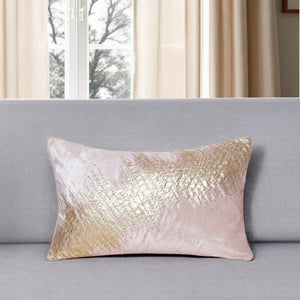 20" X 20" Gold Safari Animals Abstract Polyester Zippered Pillow With Beads