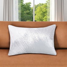 16" X 24" Gold Abstract Polyester Zippered Pillow With Beads