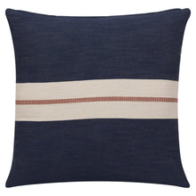 20" X 20" Yellow Striped Cotton Zippered Pillow