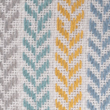 Set of Two 18" X 18" Gray Beach Chevron Cotton Zippered Pillow