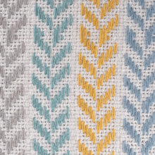 Set of Two 18" X 18" Gray Beach Chevron Cotton Zippered Pillow