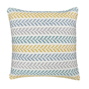 Set of Two 18" X 18" Gray Beach Chevron Cotton Zippered Pillow