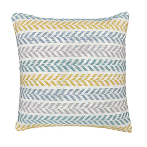 Set of Two 18" X 18" Gray Beach Chevron Cotton Zippered Pillow