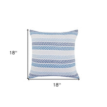 Set of Two 18" X 18" Gray Beach Chevron Cotton Zippered Pillow