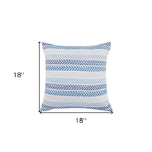 Set of Two 18" X 18" Gray Beach Chevron Cotton Zippered Pillow