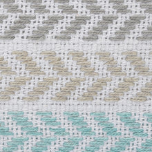 Set of Two 18" X 18" Gray Beach Chevron Cotton Zippered Pillow