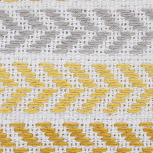 Set of Four 18" X 18" Blue Beach Chevron Cotton Zippered Pillow