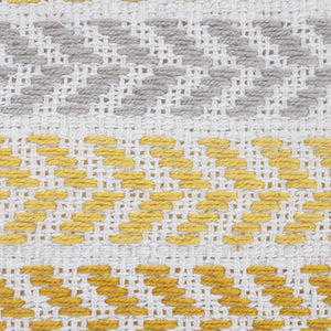 Set of Four 18" X 18" Gray Beach Chevron Cotton Zippered Pillow