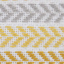 Set of Four 18" X 18" Gray Beach Chevron Cotton Zippered Pillow