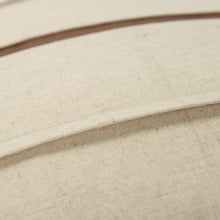 20" Ivory and Brown Cotton Blend