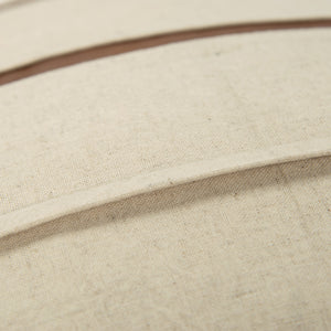 20" Ivory and Brown Cotton Blend