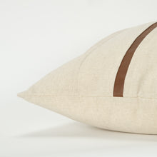 20" Ivory and Brown Cotton Blend
