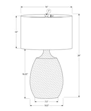 26" Cream Gourd Table Lamp With Cream Drum Shade