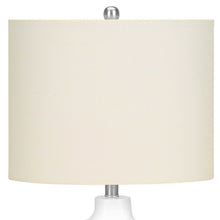 25" Cream Novelty Table Lamp With Cream Drum Shade