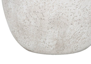 20" Cream Concrete Urn Table Lamp With Cream Empire Shade
