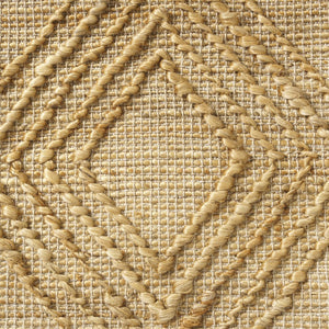 22" X 22" Brown Jute Diamond Throw Pillow