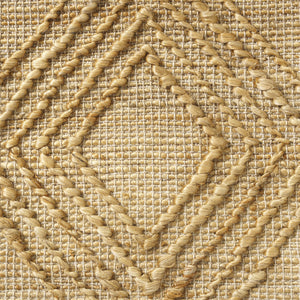 22" X 22" Brown Jute Diamond Throw Pillow