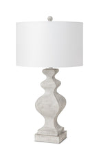 Set of Two 30" Distressed White Table Lamp USB With White Cone Shade