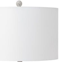 Set of Two 30" Distressed White Table Lamp USB With White Cone Shade