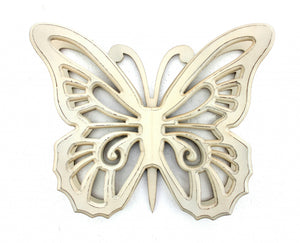 18.5" X 23" X 4" Gray Rustic Butterfly Wooden  Wall Decor