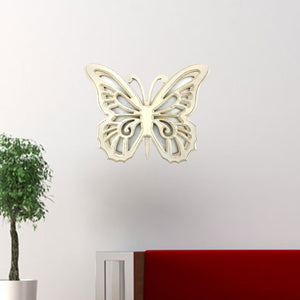 18.5" X 23" X 4" Gray Rustic Butterfly Wooden  Wall Decor