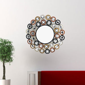 31 X 31 X 1 Multi-Color Modern Stylish Mirrored Metal  Wall Decor