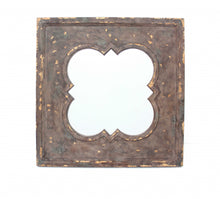 36" Distressed Square Accent Mirror Wall Mounted With Frame