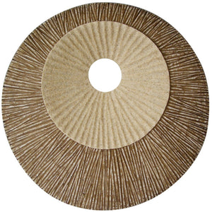 1 X 14 X 14 Brown Round Ribbed  Wall Plaque