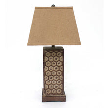 29" Brown Solid Wood Bedside Table Lamp With Brown Shade