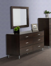39" Wenge Mdf And Glass Mirror