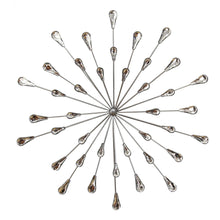 Silver Acrylic And Metal Bling Burst Wall Decor