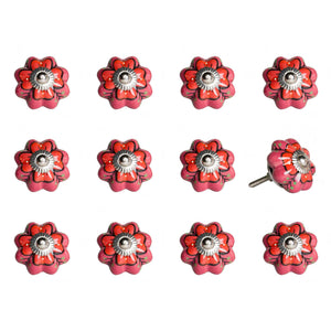 1.5" X 1.5" X 1.5" Pink Red And Green  Knobs 12 Pack
