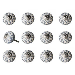 1.5" X 1.5" X 1.5" Blue Cream (Beige) With Silver  Knobs 12 Pack