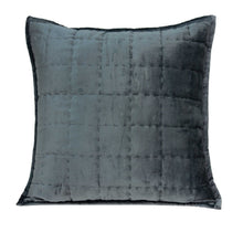 Super Soft Charcoal Solid Quilted Pillow Cover